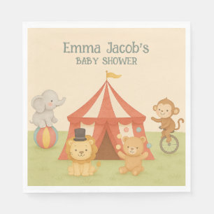 3 Ring Circus Baby Shower Servet