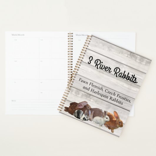 3 Rivers Rabbits Planner (Devant avec enveloppe)