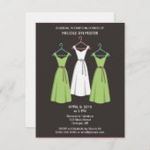 3 robes Invitations de douches nuptiales (Devant / Derrière)