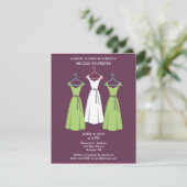 3 robes Invitations de douches nuptiales - Vin (Debout devant)