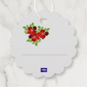 3 Rode Bloemen Cadeaubijsluiters Bedankjes Labels (Achterkant)