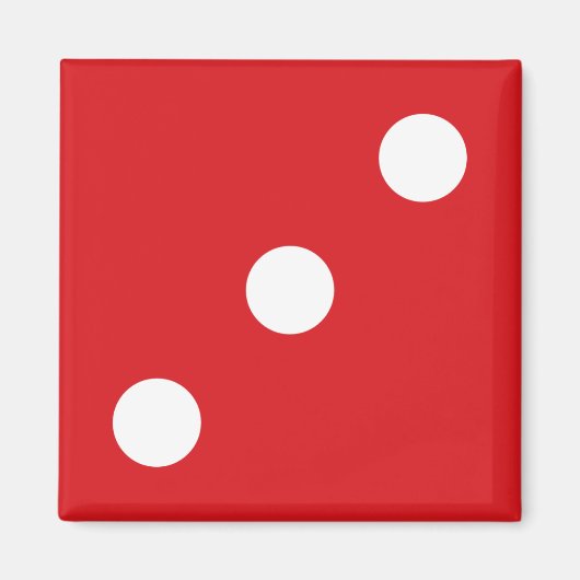 3 Rode Dobbelstenen Magneet (Voorkant)
