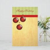 3 Rode Ornamenten Briefpapier (Staand voorkant)