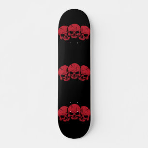 3 rode schedel skateboard