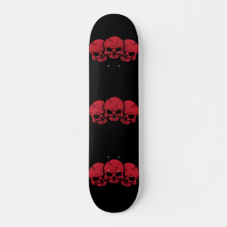 3 rode schedel skateboard