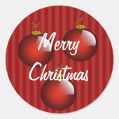 3 Rode sierestickers Ronde Sticker (Voorkant)