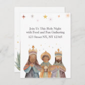 3 Rois Carte de Noël ou invitation (Devant / Derrière)