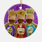 3 rois céramique ornement de noël (Devant)