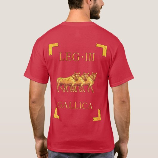 3 Roman Legio III Gallica Vexillum T-Shirt (Achterkant)