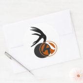 3" Ronde "Over Tine"-Logo-decimaal Sticker (Envelop)