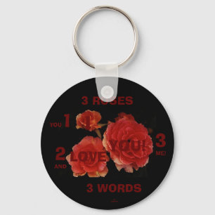 3 ROOS 3 WORDS Sleutelhanger