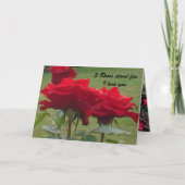 3 ROSE SIGNIFIE QUE JE VOUS AIME Carte VALENTINE (Devant)