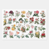 3 Roses romantiques Collage Ephémères feuilles (Devant 2)