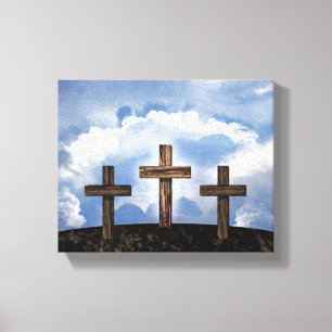 3 Ruw Kruisen met Lucht Canvas Afdruk