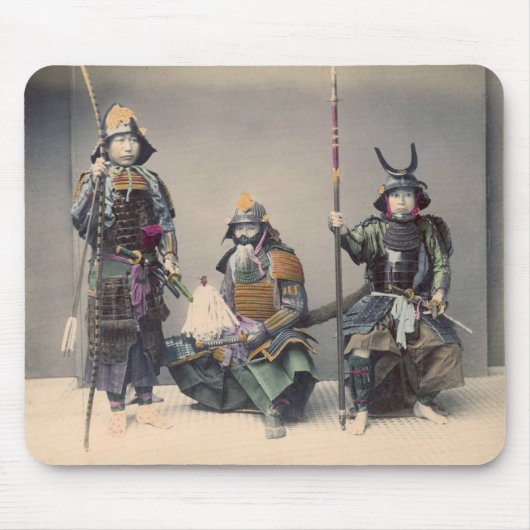3 Samurai in Armor  Photo Mousepad Muismat (Voorkant)