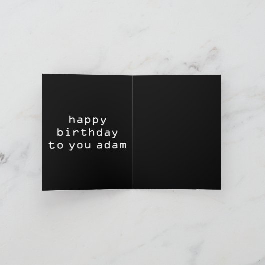 3 schattig zwart  retro Sci Fi Robot Verjaardag Bedankkaart (Binnen)