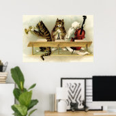 3  Schattige Muzikale Katten Print (Thuiskantoor)