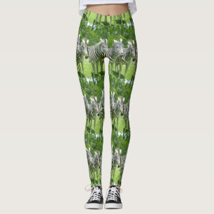 3 Schattige zebra's Leggings