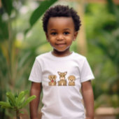 3 Schattigee Pet Print Witte Baby kinder Tshirts