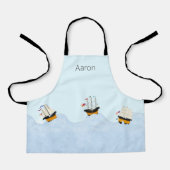 3 schepen die op Rolling Waves varen gepersonalise Schort (Voorkant)