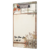 3 schrijfplekken Wildbloemen en boomrode bloemen Klembord (Links)