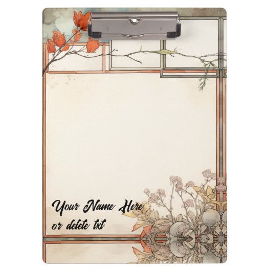 3 schrijfplekken Wildbloemen en boomrode bloemen Klembord (Voorkant)