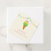 3 Scoops of Fun 3rd Birthday Ice Cream Party Bedankjes Labels (In situ)