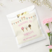 3 Scoops of Fun 3rd Birthday Ice Cream Party Bedankzakje (Gezegeld)