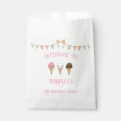 3 Scoops of Fun 3rd Birthday Ice Cream Party Bedankzakje (Voorkant)