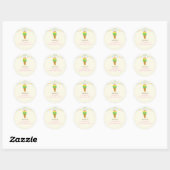 3 Scoops of Fun 3rd Birthday Ice Cream Party Ronde Sticker (Vel)