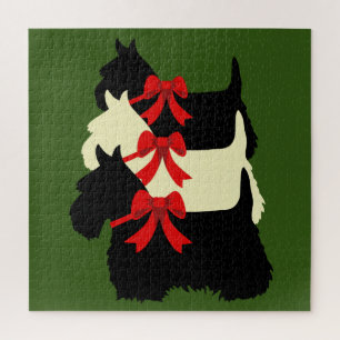 3 Scottish Terrier black silhouette/1014 Legpuzzel