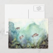 3_sea_turtles_painting briefkaart (Voorkant / Achterkant)