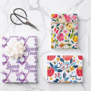 3 Shanah Tovah inpakvellen Inpakpapier Vel
