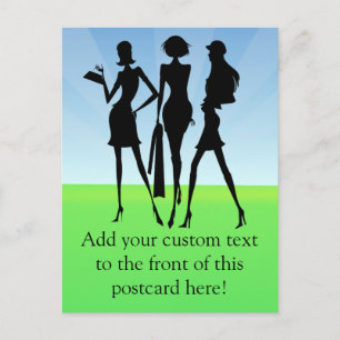 3 Shopping Women Friends Briefkaart
