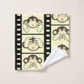 3 singes (Gant de toilette)