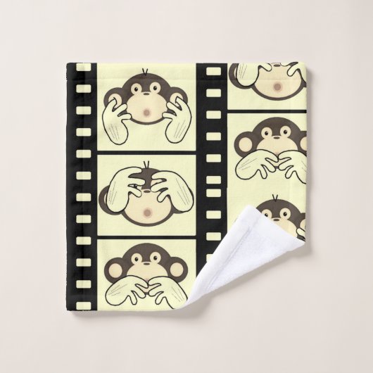 3 singes (Gant de toilette)