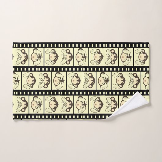 3 singes (Serviette à main)