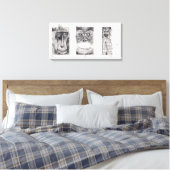 3 Singes Sages pour Singe Année 2016 Toile (Insitu(Chambre))