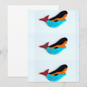 3 sirènes carte d'invitation (Devant / Derrière)