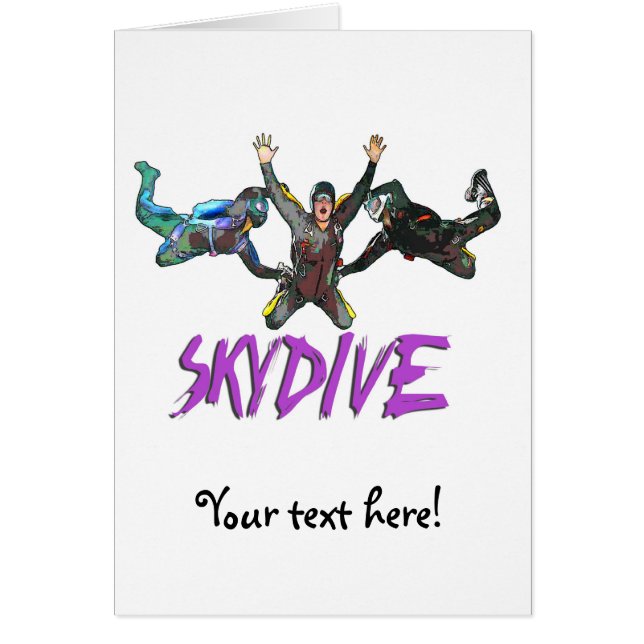 3 Skydivers - Paars (Voorkant)