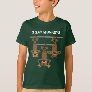 3 Slechte apen T-shirt