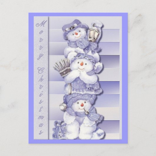 3 Snowmen - Briefkaart (Voorkant)