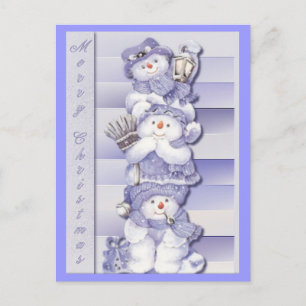 3 Snowmen - Carte postale