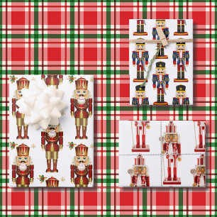 3 Soldaat Nutcracker-kerstpapier Inpakpapier Vel