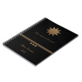 3 Sphère Brossé Gold Noir Carnet professionnel (Côté gauche)