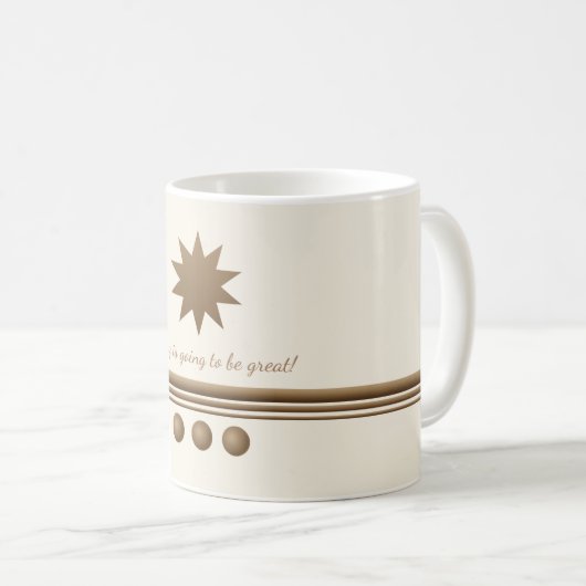3 sphères brossées Gold & Cream Mug (Devant droit)