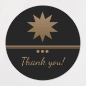 3 Sphères Étiquettes Professionnelles Or Brossé No (Design 2)