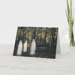 3 spook Halloween kaart met gedicht