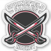 3" Springfield Sabres Vinyl Sticker (Voorkant)