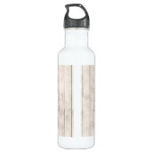 3 Square Photo Light Wood Grey Monogram Waterfles (Achterkant)